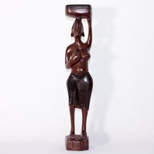 Charger l'image dans la galerie, Statuette Femme Africaine - Porteuse - Bois