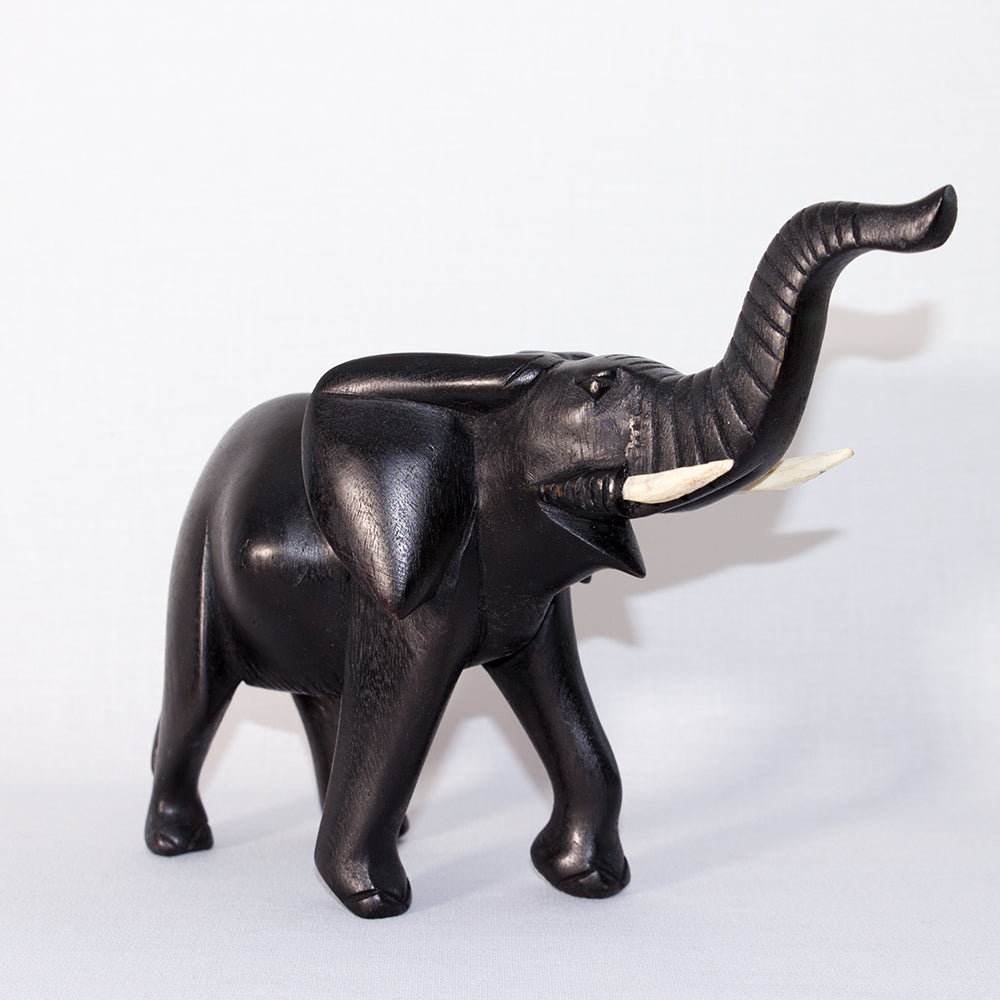 Statuette Eléphant Africain - Noir