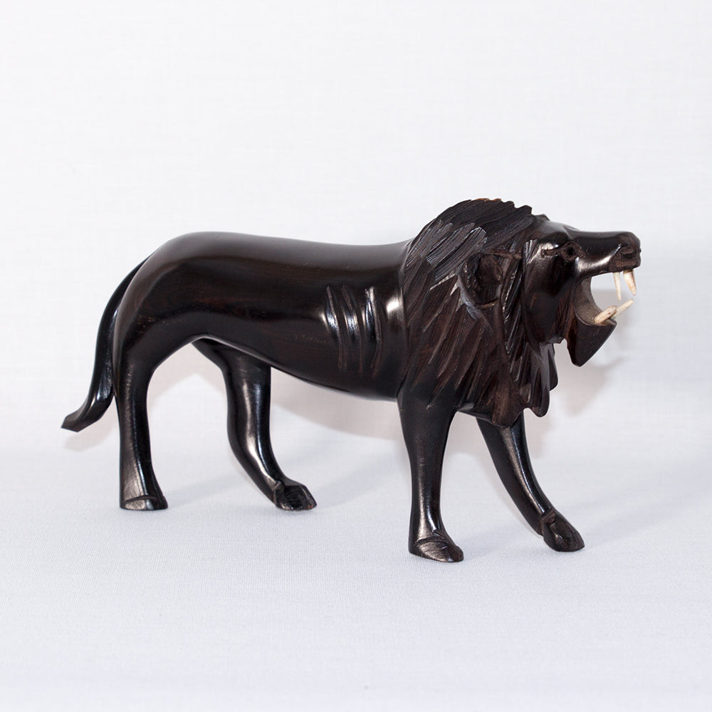 Statuette Lion Africain - Noir