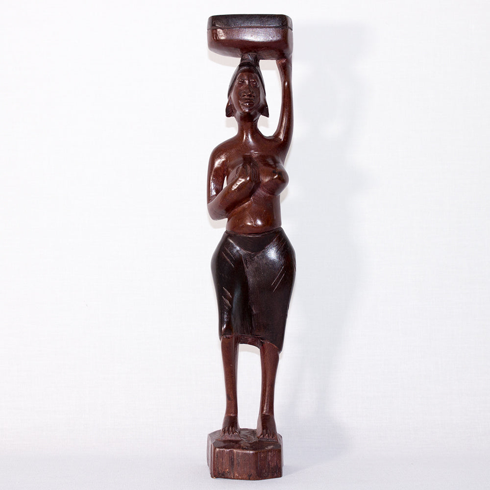 Statuette Femme Africaine - Porteuse - Bois